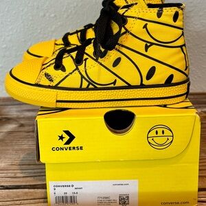 Converse x Chinatown CTAS Hi Cyber Yellow/Black Sneakers, Infant size 9, BNIB